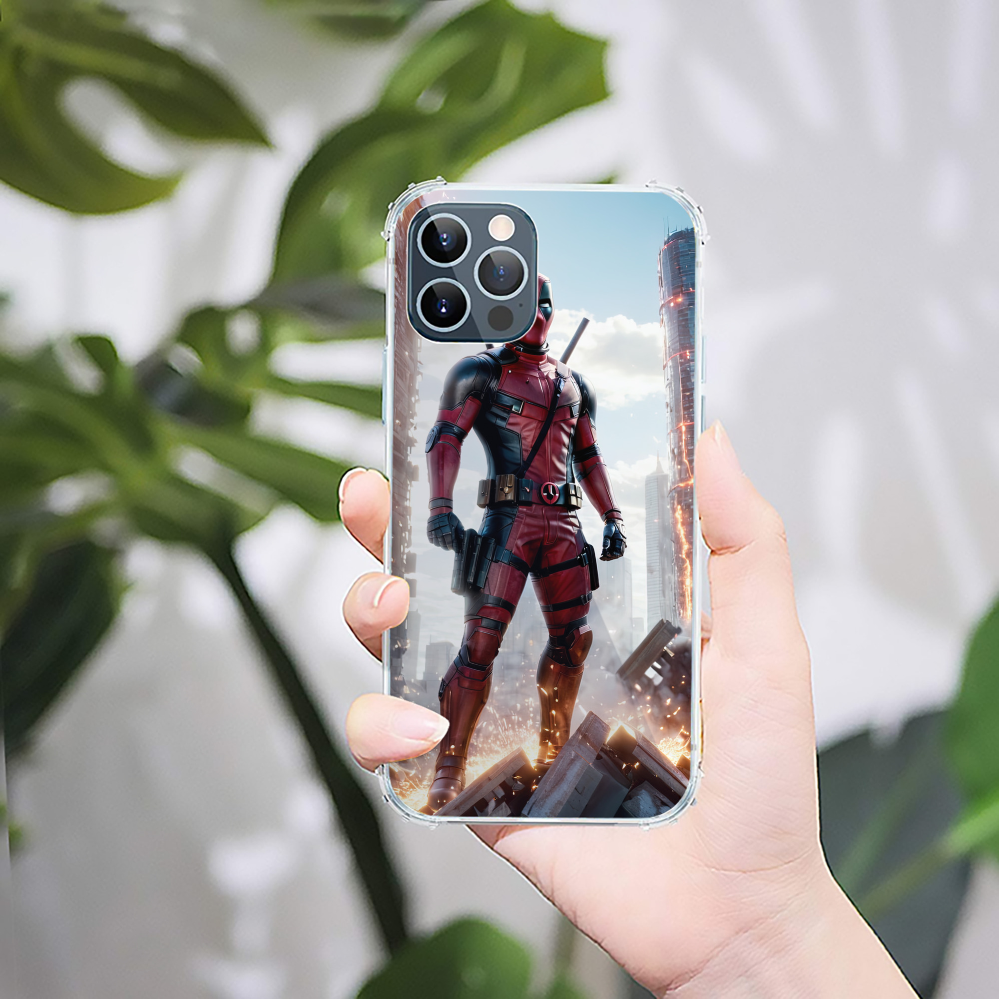 （画像用） Deadpool デッドプール 【iPhone 12シリーズ対応】透明スマホケース（クリアソフトケース）